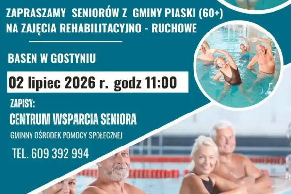 Ostatnia szansa na zapis do Basenowej Odnowy dla seniorów z gminy Piaski
