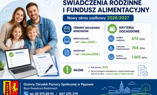 Nowy okres zasiłkowy 2026/2027 – wnioski od lipca i sierpnia