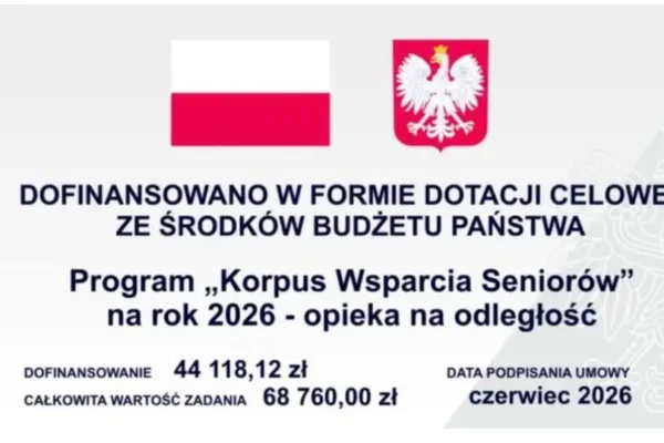 Gmina Gostyń pozyskała dofinansowanie na opiekę na odległość dla seniorów