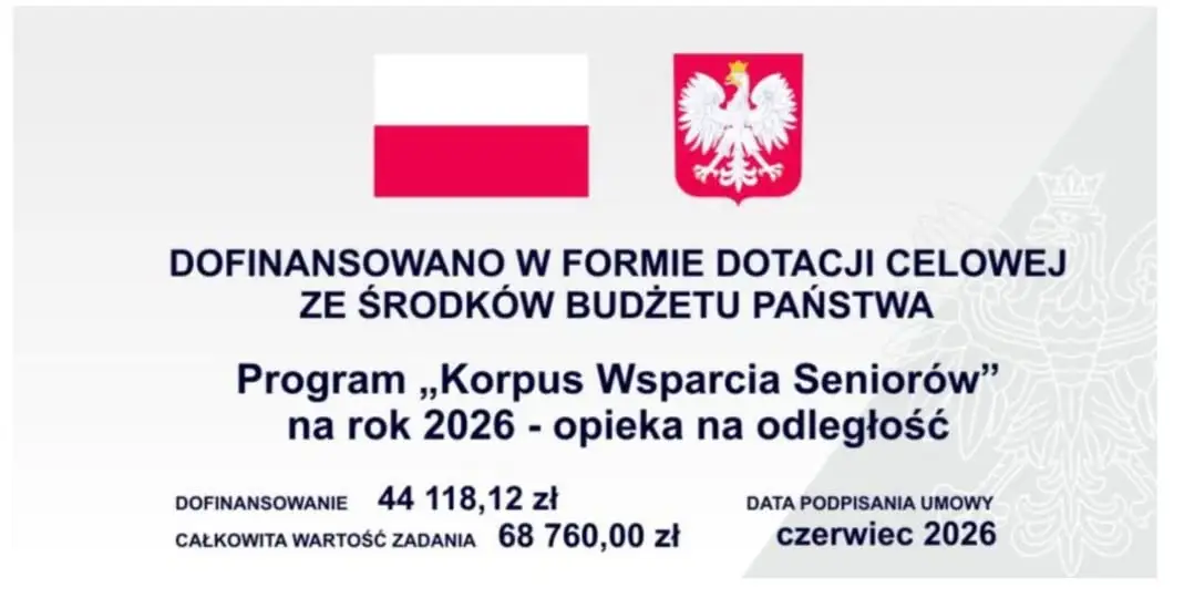 Gmina Gostyń pozyskała dofinansowanie na opiekę na odległość dla seniorów