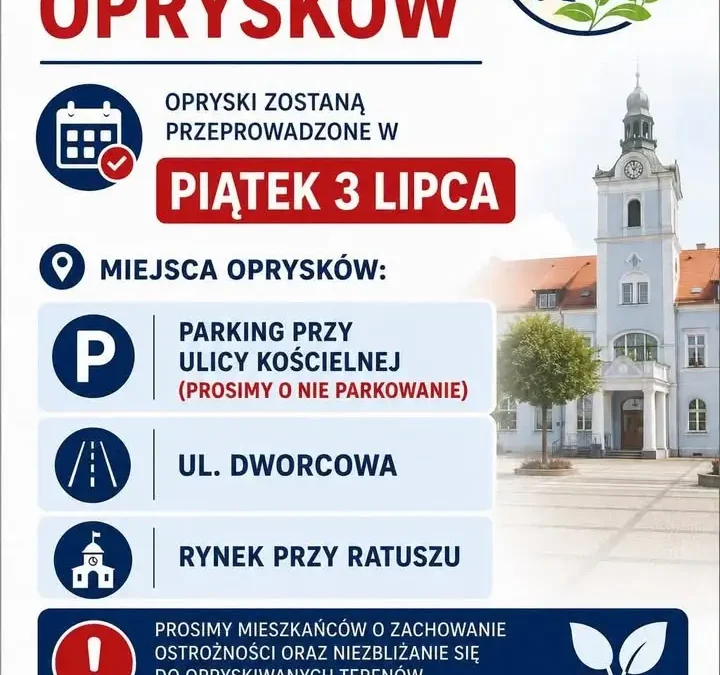 Opryski w gminie Poniec – 3 lipca 2026