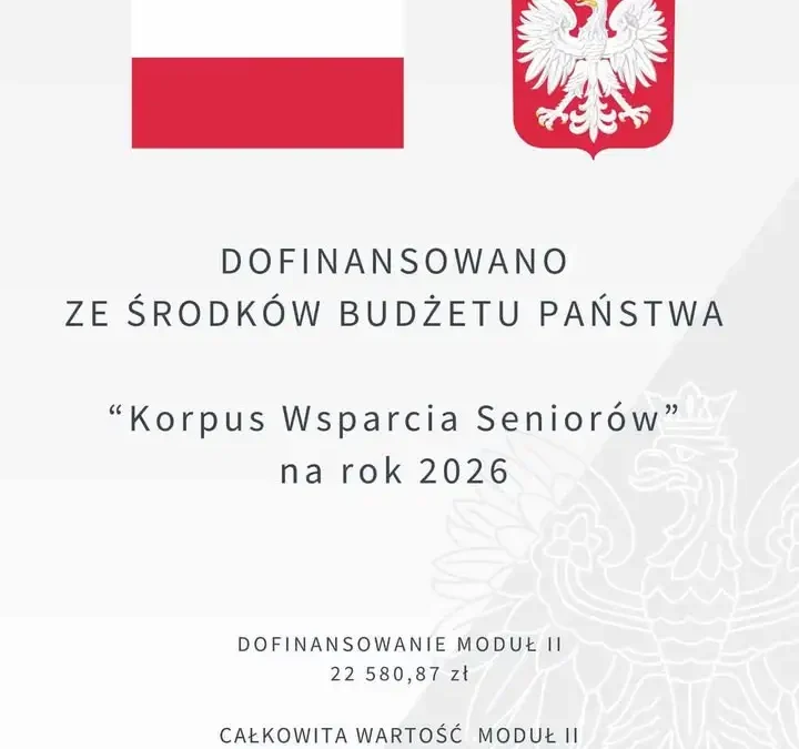 Gmina Poniec otrzymała dofinansowanie na program opieki dla seniorów