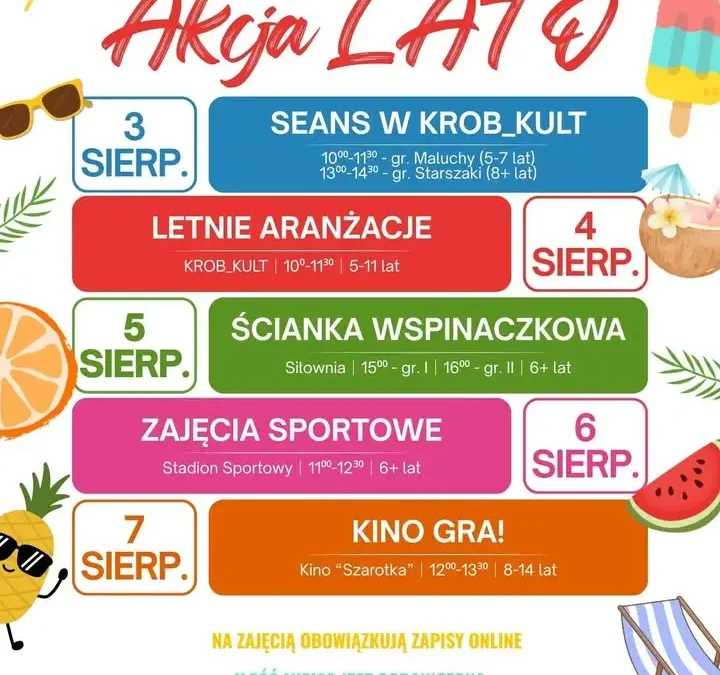 Akcja Lato z BiCKR – wakacyjne atrakcje dla dzieci w gminie