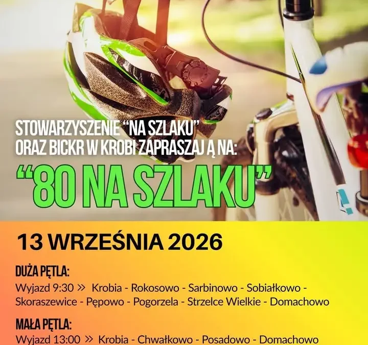 Rowerowy rajd „80 NA SZLAKU” w Gminie Krobia – zapisy do 7 września