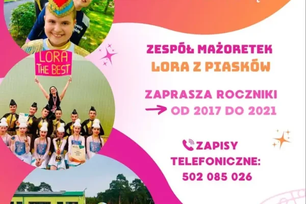 Nabór do zespołu mażoretek LORA w Piaskach – dołącz do tanecznej rodziny!