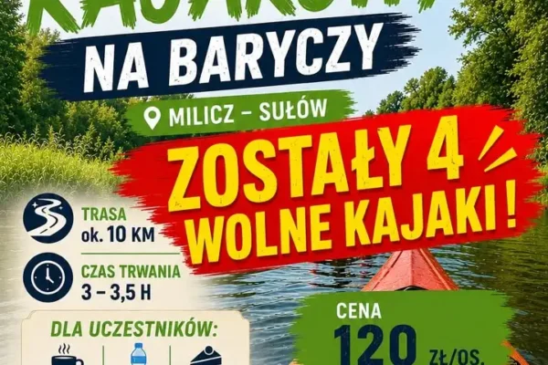 Ostatnie wolne kajaki na spływ z OSiR Poniec – dołącz już dziś!