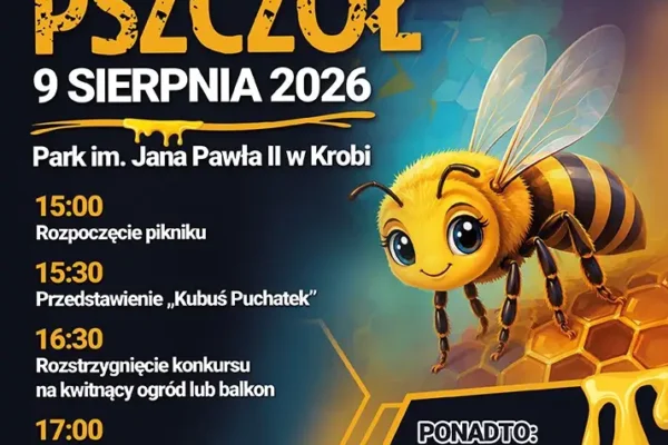 Miodny festyn z okazji Dnia Pszczół w Krobi – zaproszenie na 9 sierpnia