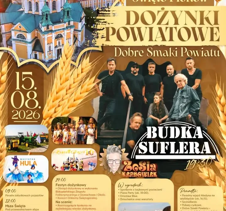 Dożynki Powiatowe na Świętej Górze: tradycja, muzyka i regionalne smaki 15 sierpnia