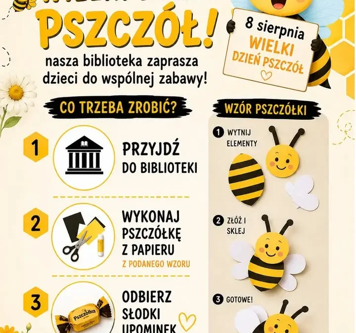 Wielki Dzień Pszczół w bibliotece – kreatywna zabawa dla dzieci