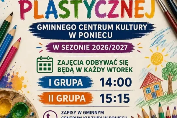 Sekcja plastyczna w GCK Poniec – zapisy na nowy sezon