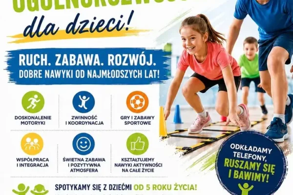 Bezpłatne zajęcia ogólnorozwojowe dla dzieci w Poniecu – zapisz dziecko na pokazowe treningi