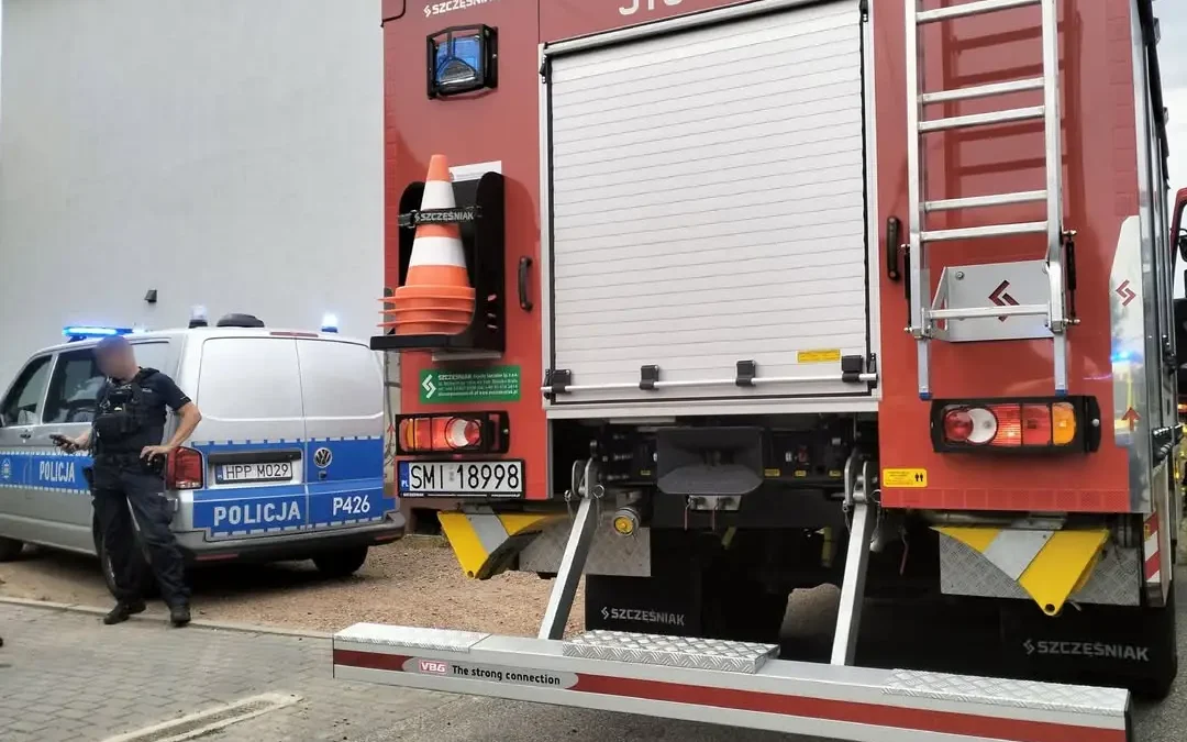 Upadek z wysokości w Gostyni – interweniowały służby ratunkowe