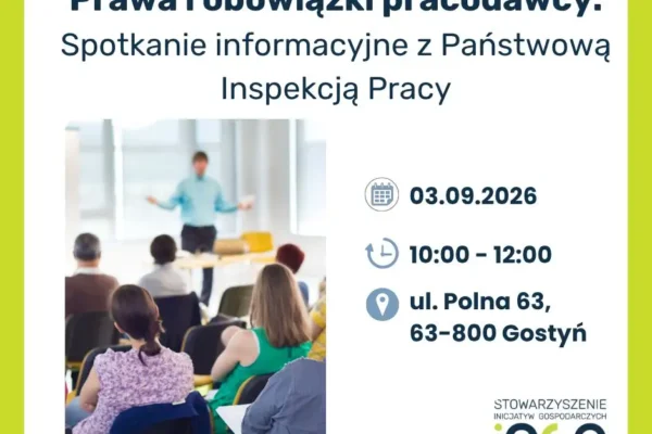 Bezpłatne spotkanie z PIP dla pracodawców w Gostyniu
