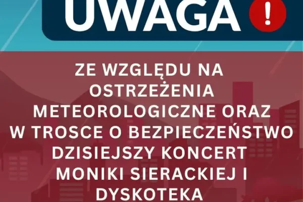 Ostrzeżenie drugiego stopnia przed burzami w powiecie gostyńskim