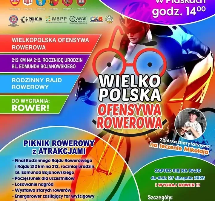 Gmina Poniec zaprasza na rajd rowerowy w ramach Wielkopolskiej Ofensywy Rowerowej