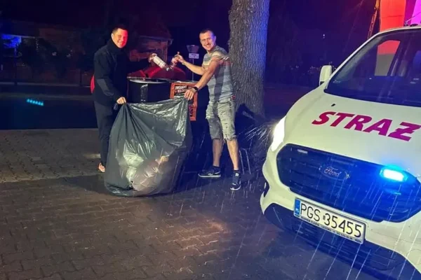 OSP Sobiałkowo dziękuje OSP Krobia za wsparcie zbiórki na defibrylator AED