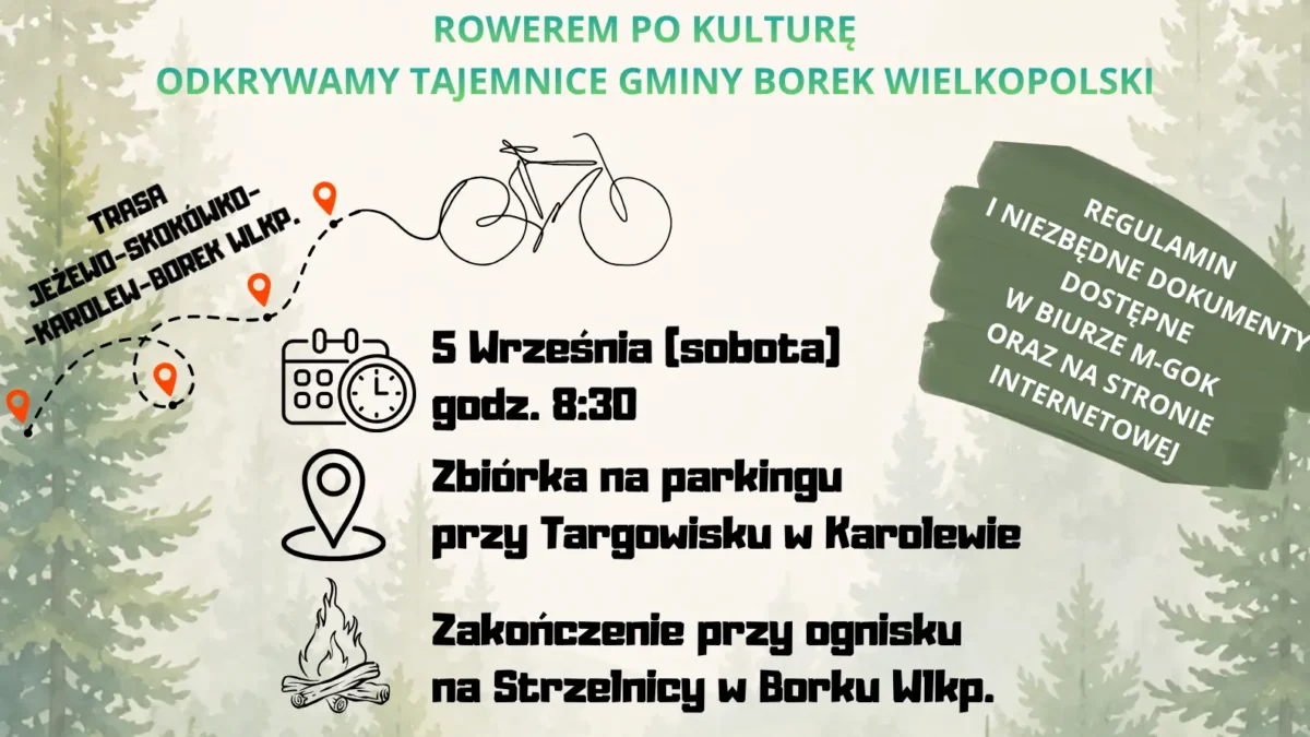 Rowerowa wyprawa szlakiem boreckiego kronikarza – odkryj gminę Borek Wielkopolski