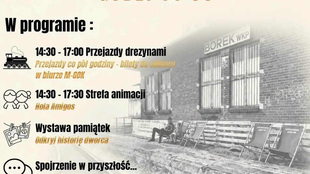 Wracamy na stację – drezyny i animacje na dworcu w Borku Wlkp.