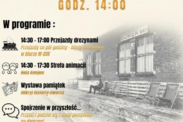 Wracamy na stację – drezyny i animacje na dworcu w Borku Wlkp.