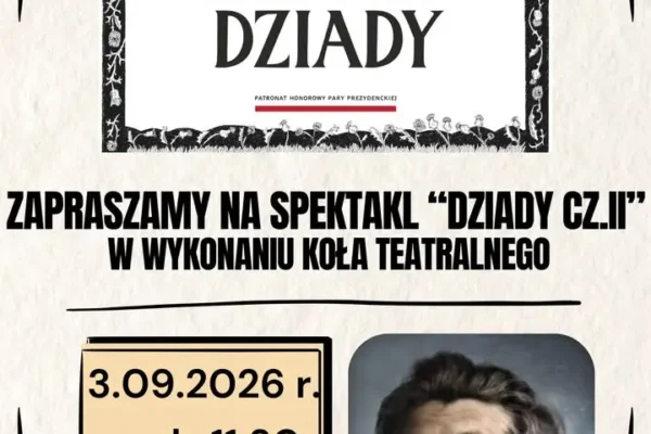 Narodowe Czytanie 2026 w Pępowie: „Dziady” na scenie GOKSiAL