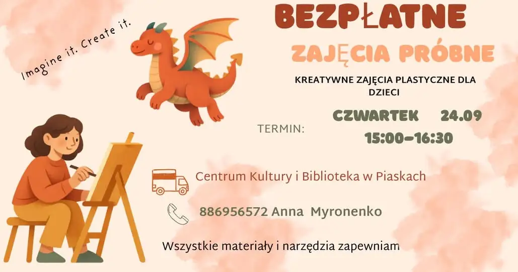 Bezpłatne zajęcia plastyczne dla dzieci w Piaskach – rusza nabór