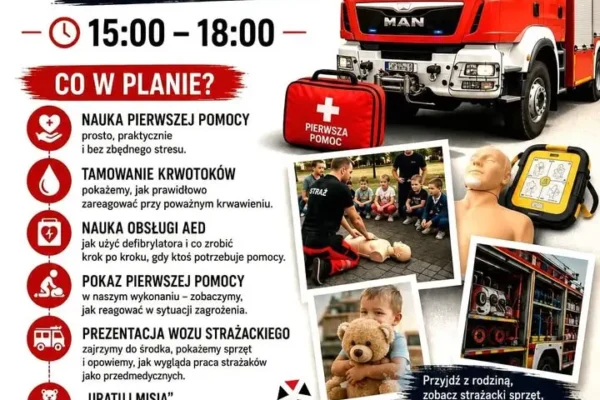 Światowy Dzień Pierwszej Pomocy w Poniecu – praktyczne warsztaty i piana party