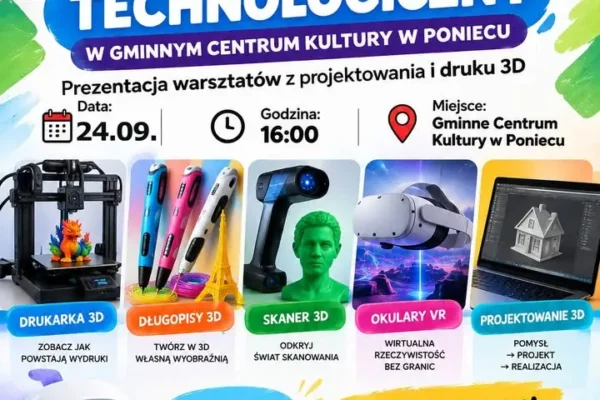Dzień Technologiczny Edu3Dkacja w Gostyniu – pokazy druku 3D i VR w Poniedziu