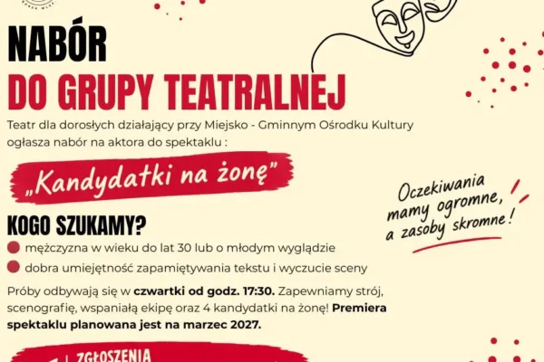 Borek Wlkp. szuka aktora do spektaklu „Kogo szukam?” – nabór trwa do 23 września