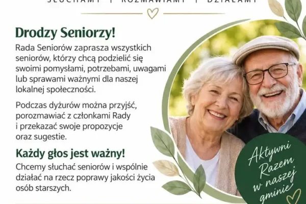 Gmina Krobia: Rada Seniorów zaprasza na comiesięczne dyżury