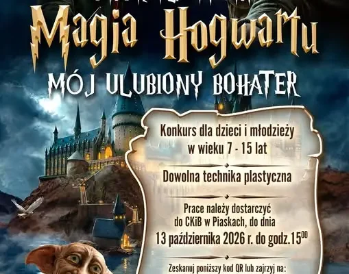 Konkurs plastyczny dla fanów Harry’ego Pottera – Noc Bibliotek w Piaskach