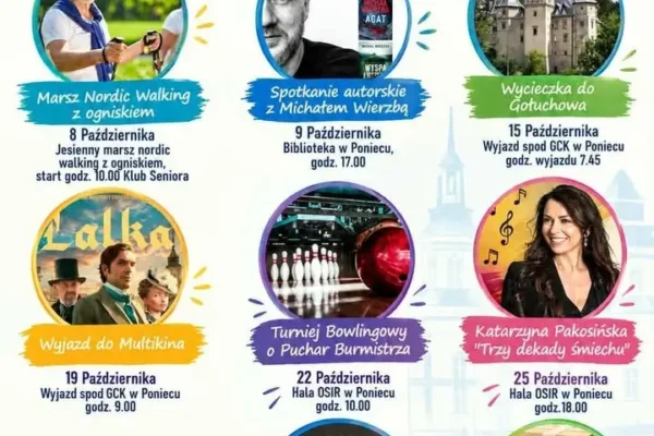 VII Ponieckie Dni Seniora – harmonogram wydarzeń od 8 do 30 października