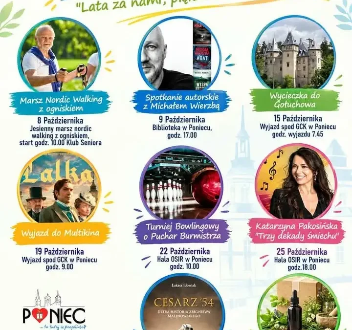 VII Ponieckie Dni Seniora – harmonogram wydarzeń od 8 do 30 października