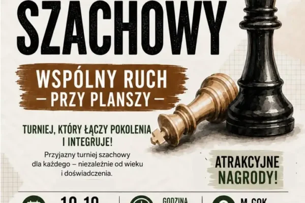 Międzypokoleniowy Turniej Szachowy w Boreku Wielkopolskim – zgłoszenia do 7 października