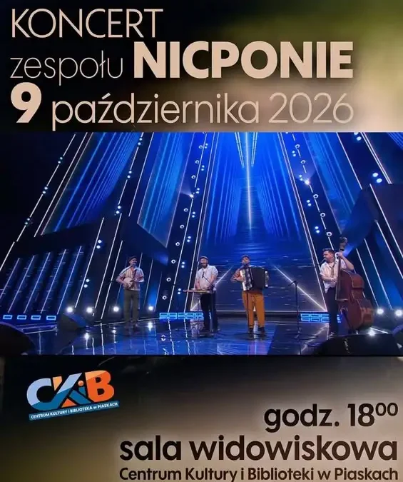 NICPONIE wystąpią na żywo w Piaskach – koncert już 9 października