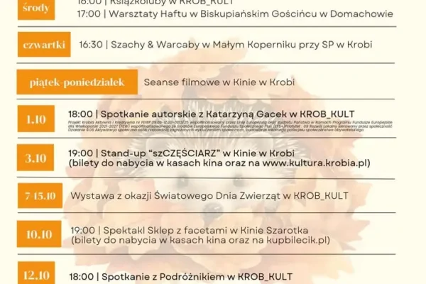 Kulturalny październik w Krobi – sprawdź, co się będzie działo!
