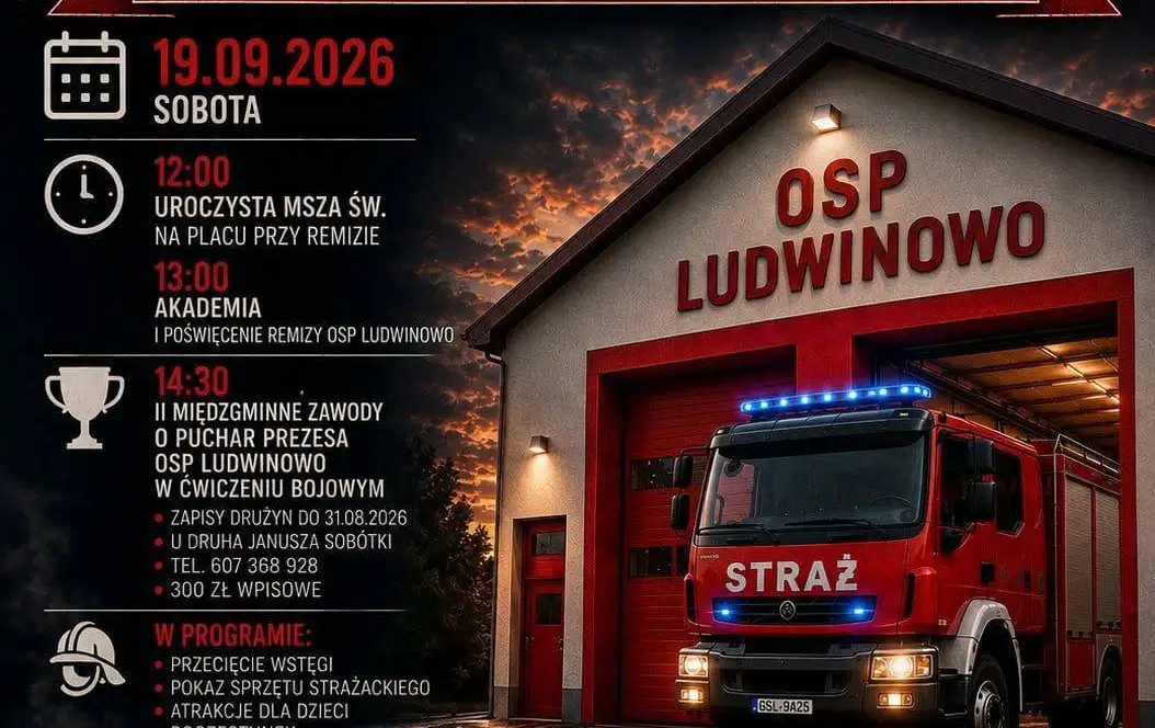 Ludwinowo: poświęcenie nowej remizy OSP i międzyminny turniej strażacki