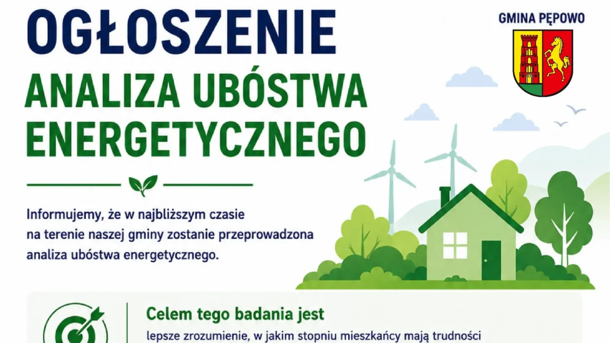 Gmina Pępowo bada ubóstwo energetyczne mieszkańców