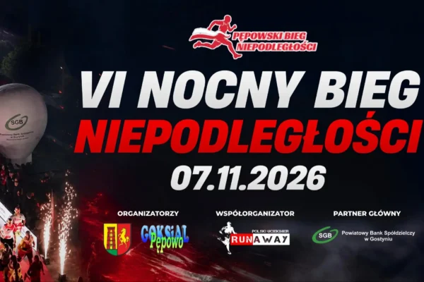 VI Nocny Bieg Niepodległości w Pępowie – zapisy już od 7 września