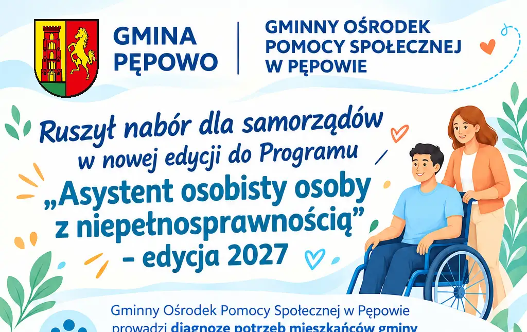 Pępowo diagnozuje potrzeby mieszkańców. Ruszył nabór do programu asystenta osobistego na 2027 rok