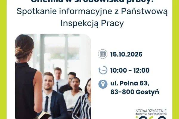 Bezpłatne szkolenie o substancjach chemicznych w pracy – Gostyń, 15 października