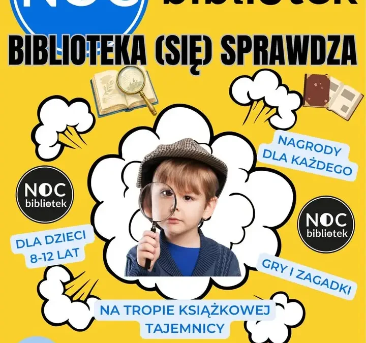Noc Bibliotek w Pępowie – zapisy trwają, na uczestników czeka detektywistyczna gra