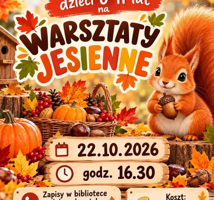 Jesienne warsztaty w bibliotece w Poniecu – zapisy trwają