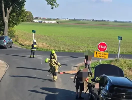 Plama oleju w Krzekotowicach — interwencja OSP Pępowo i policji