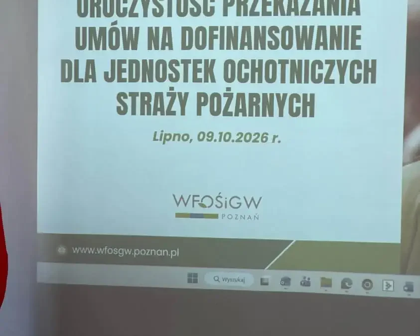 Umowy na sprzęt ratowniczy dla dziewięciu jednostek OSP podpisane w Lipnie