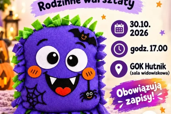 Warsztaty rodzinne w GOK Hutnik – uszyjcie razem straszną poduszkę