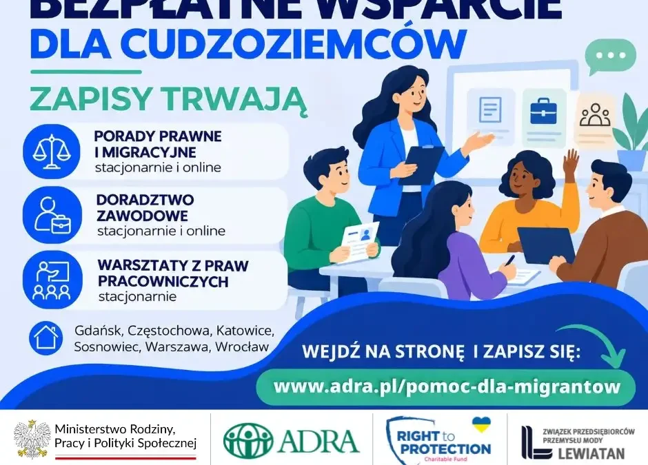 Bezpłatne konsultacje i warsztaty dla cudzoziemców w Polsce